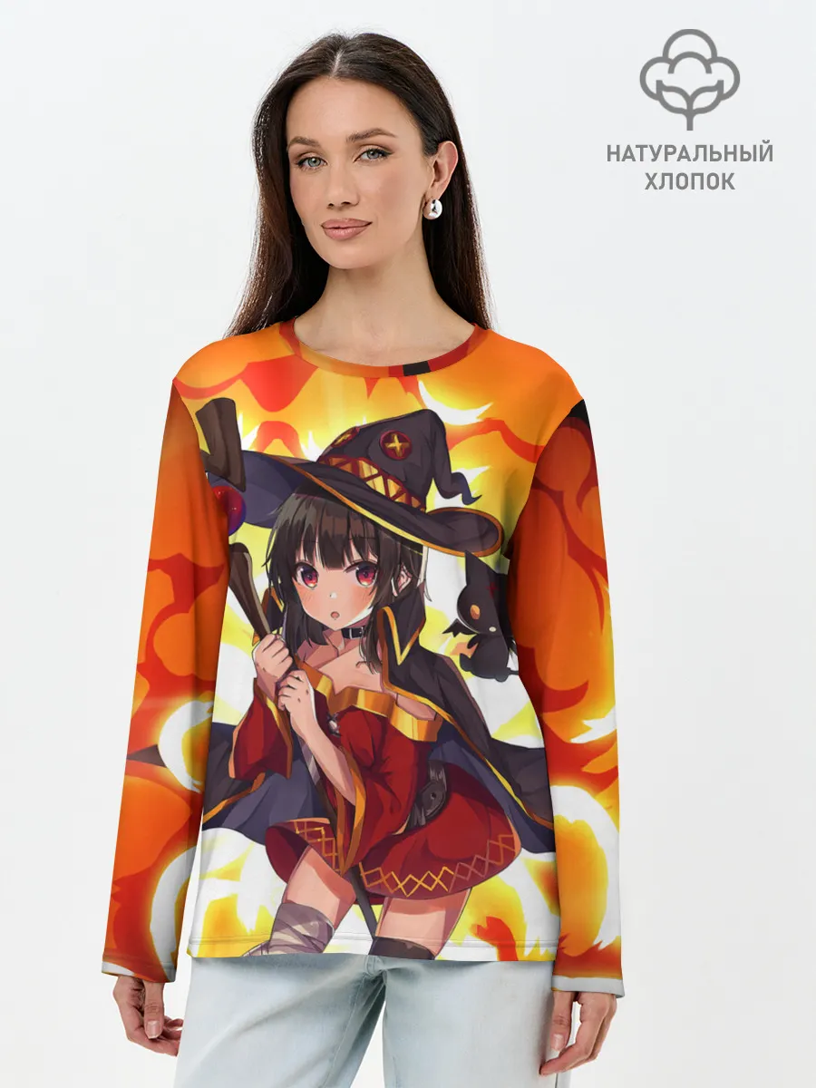 Лонгслив женский. Хлопок / MeguminYunyun