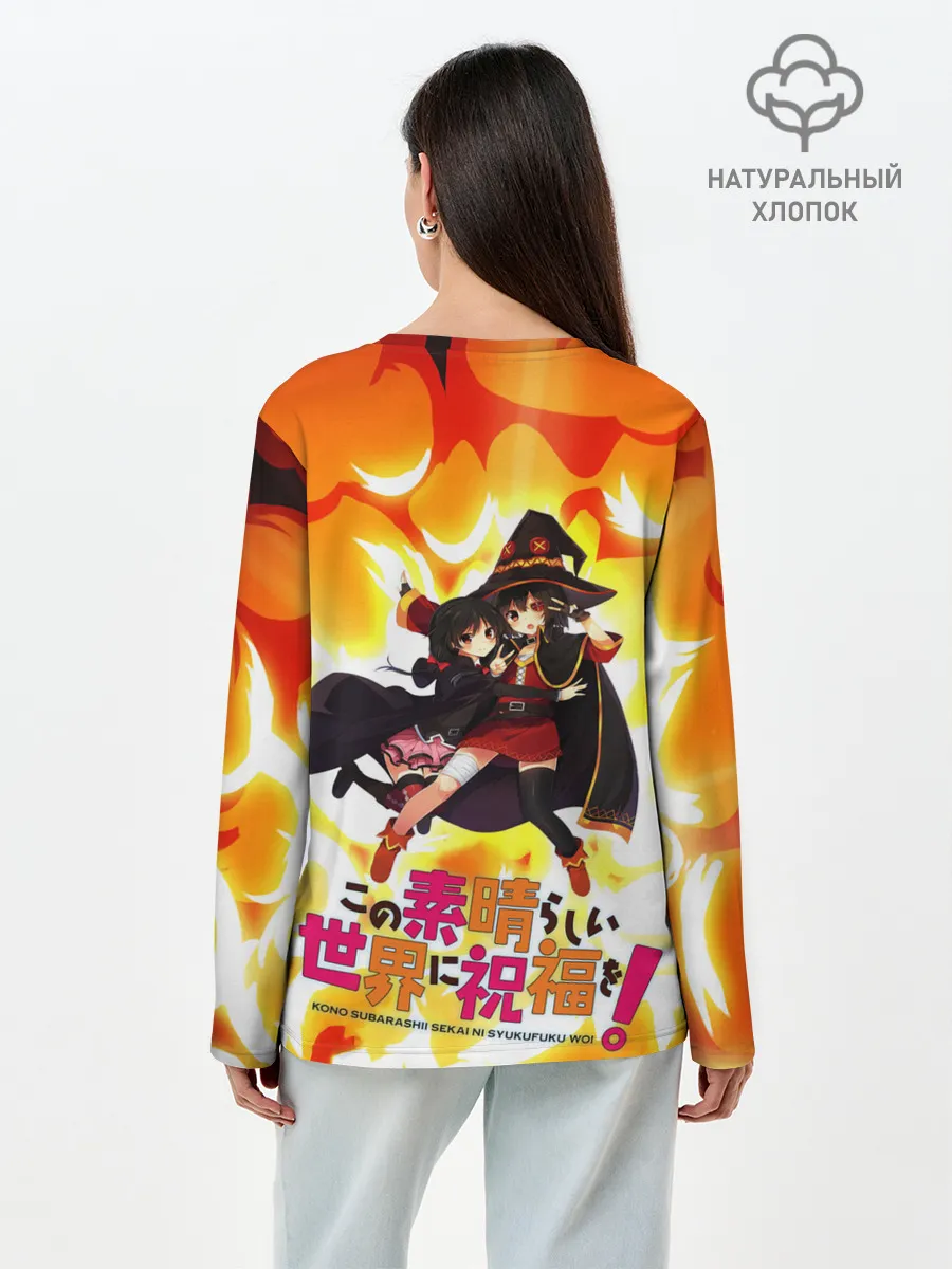 Лонгслив женский. Хлопок / MeguminKonoSuba
