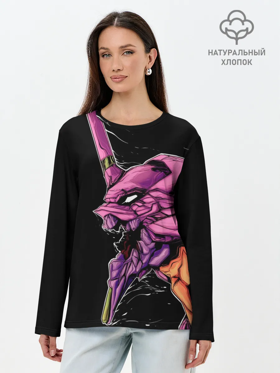 Лонгслив женский. Хлопок / Evangelion. Eva 01