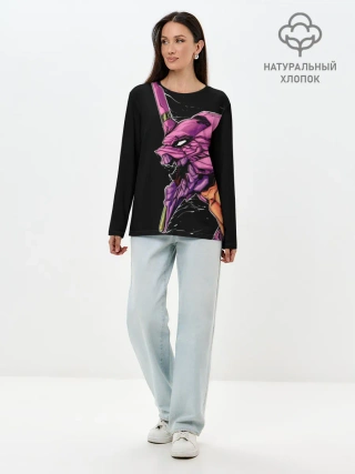 Лонгслив женский. Хлопок / Evangelion. Eva 01