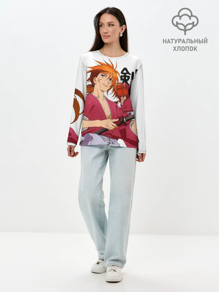 Лонгслив женский. Хлопок / Бродяга Кенсин - Химура