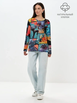 Лонгслив женский. Хлопок / Ведьмак / The Witcher