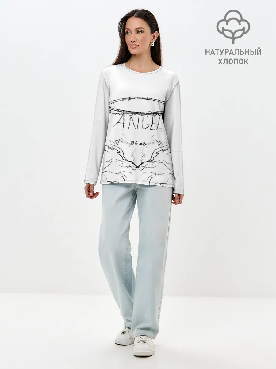 Лонгслив женский. Хлопок / Angel of dead