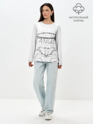 Лонгслив женский. Хлопок / Angel of dead