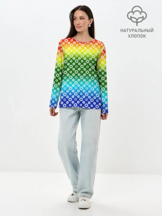 Лонгслив женский. Хлопок / Для фотографов. RGB. Диафрагма.