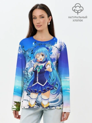 Лонгслив женский. Хлопок / AquаKaraoke