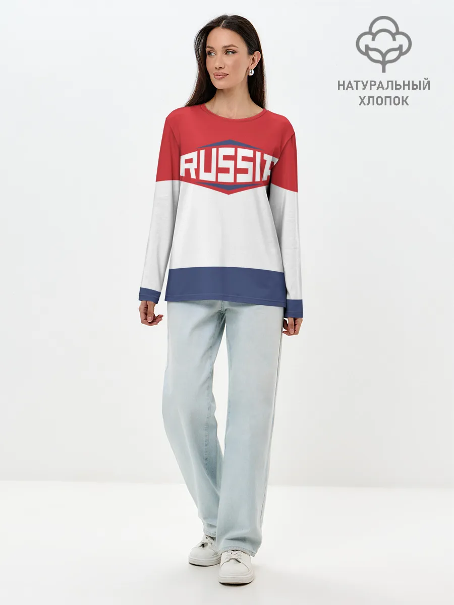 Лонгслив женский. Хлопок / Russia
