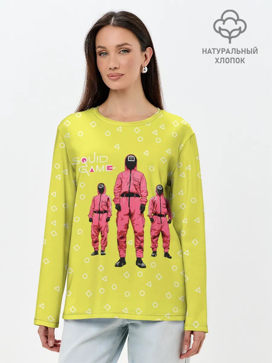 Лонгслив женский. Хлопок / Игра в кальмара | Рабочие