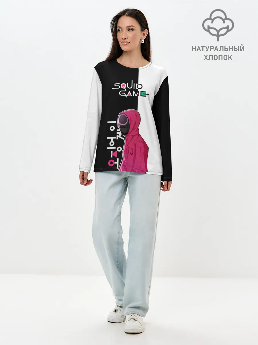 Лонгслив женский. Хлопок / Игра в кальмара | SG