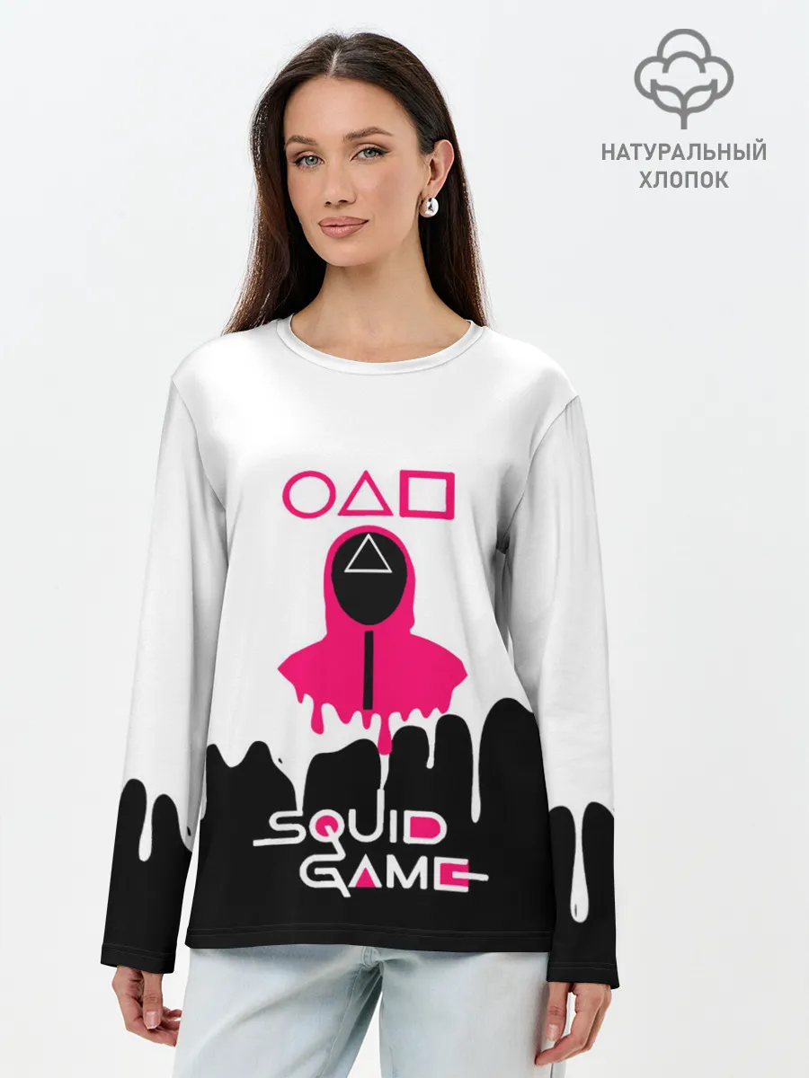 Лонгслив женский. Хлопок / Игра в кальмара