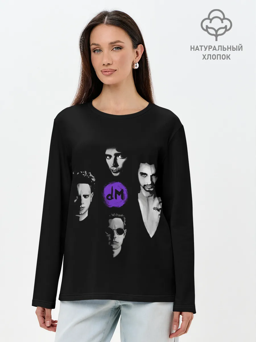 Лонгслив женский. Хлопок / Depeche mode band