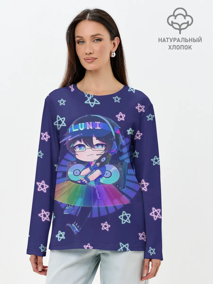 Лонгслив женский. Хлопок / Dj Luni