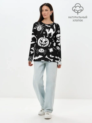 Лонгслив женский. Хлопок / Микс