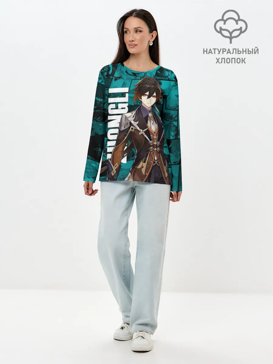 Лонгслив женский. Хлопок / Чжун Ли , Genshin Impact