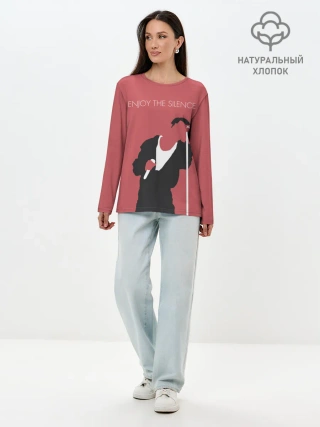 Лонгслив женский. Хлопок / Ганн на концерте