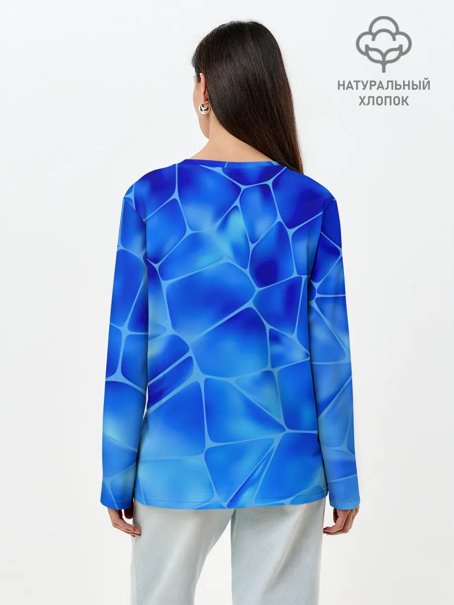 Лонгслив женский. Хлопок / Ice Under Water