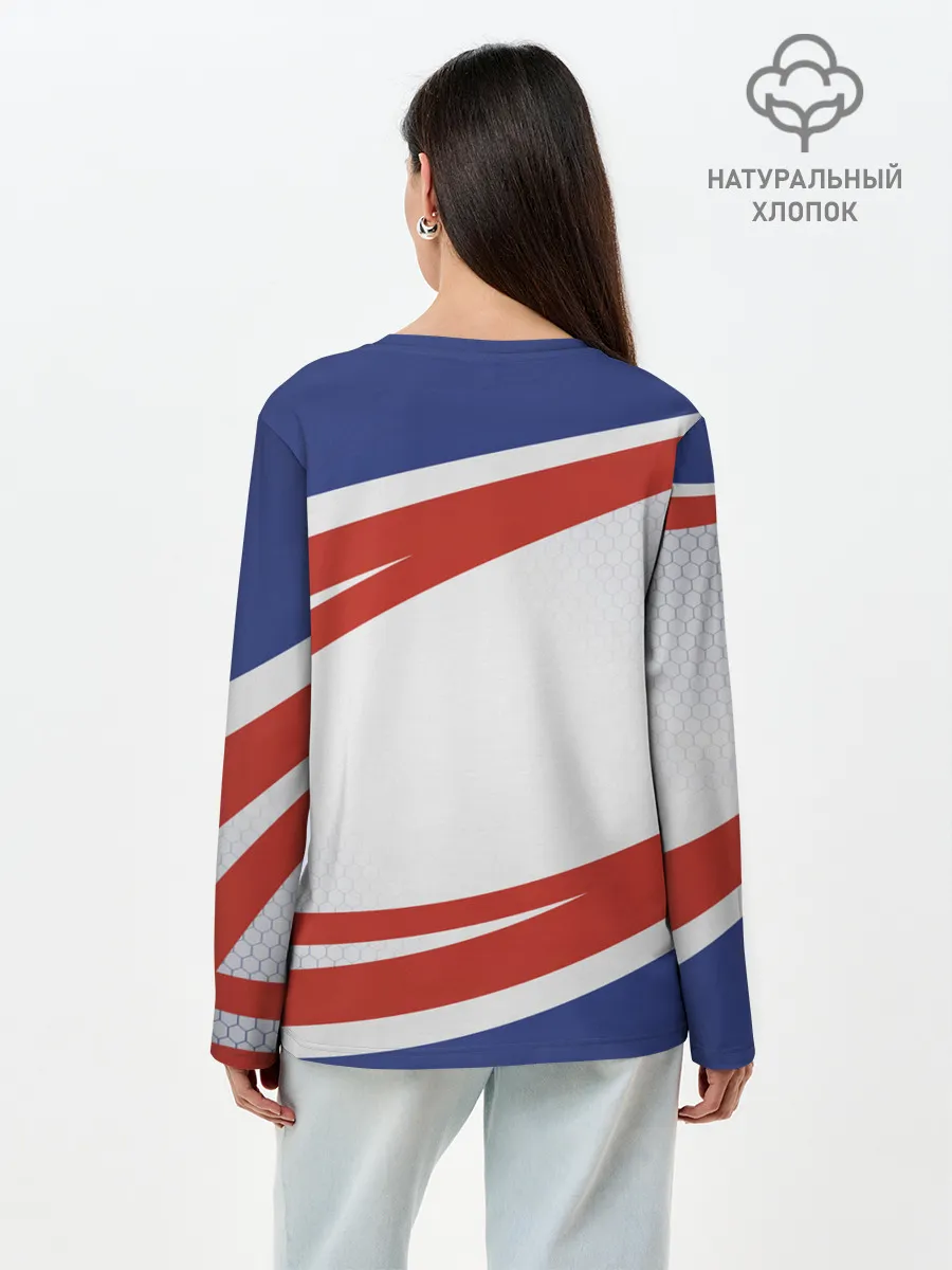 Лонгслив женский. Хлопок / Герб России