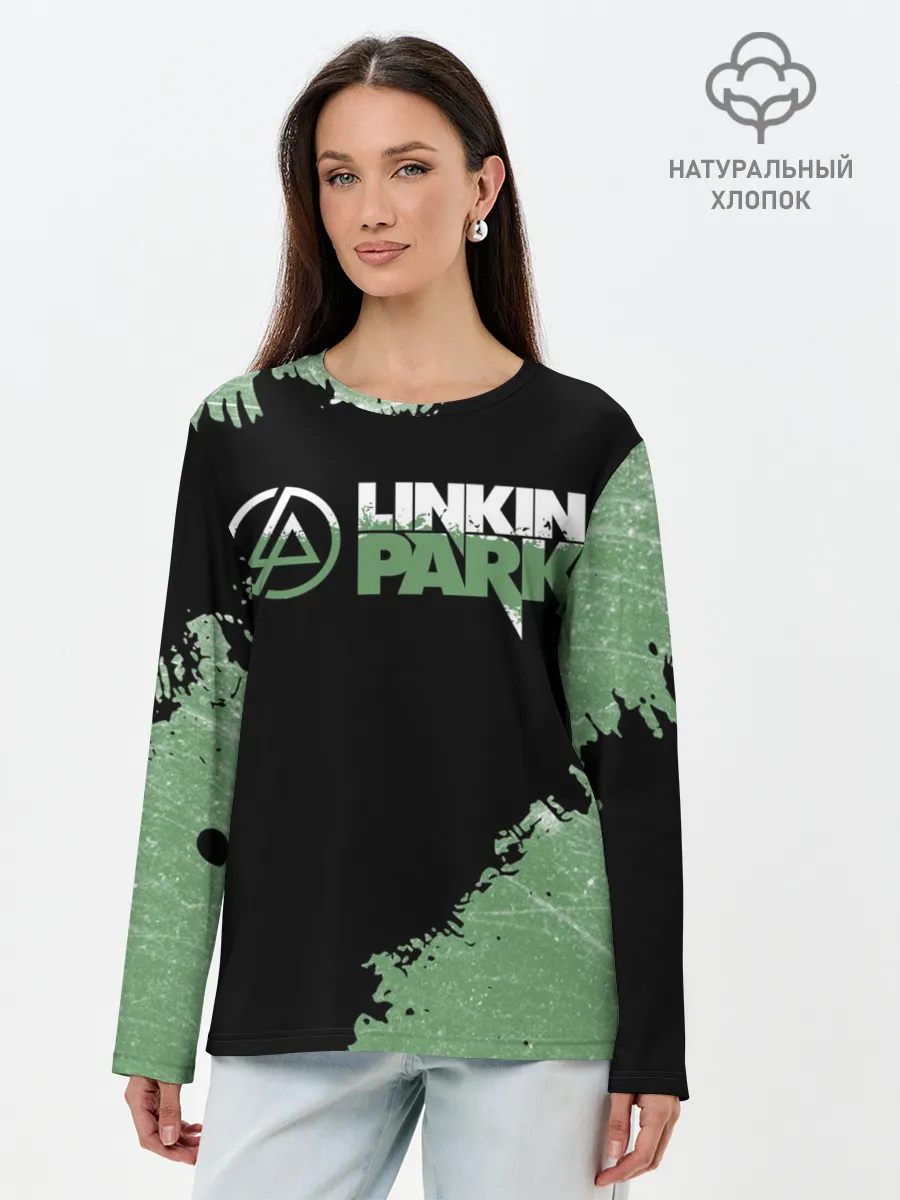 Лонгслив женский. Хлопок / Линкин Парк в стиле Гранж | Linkin Park