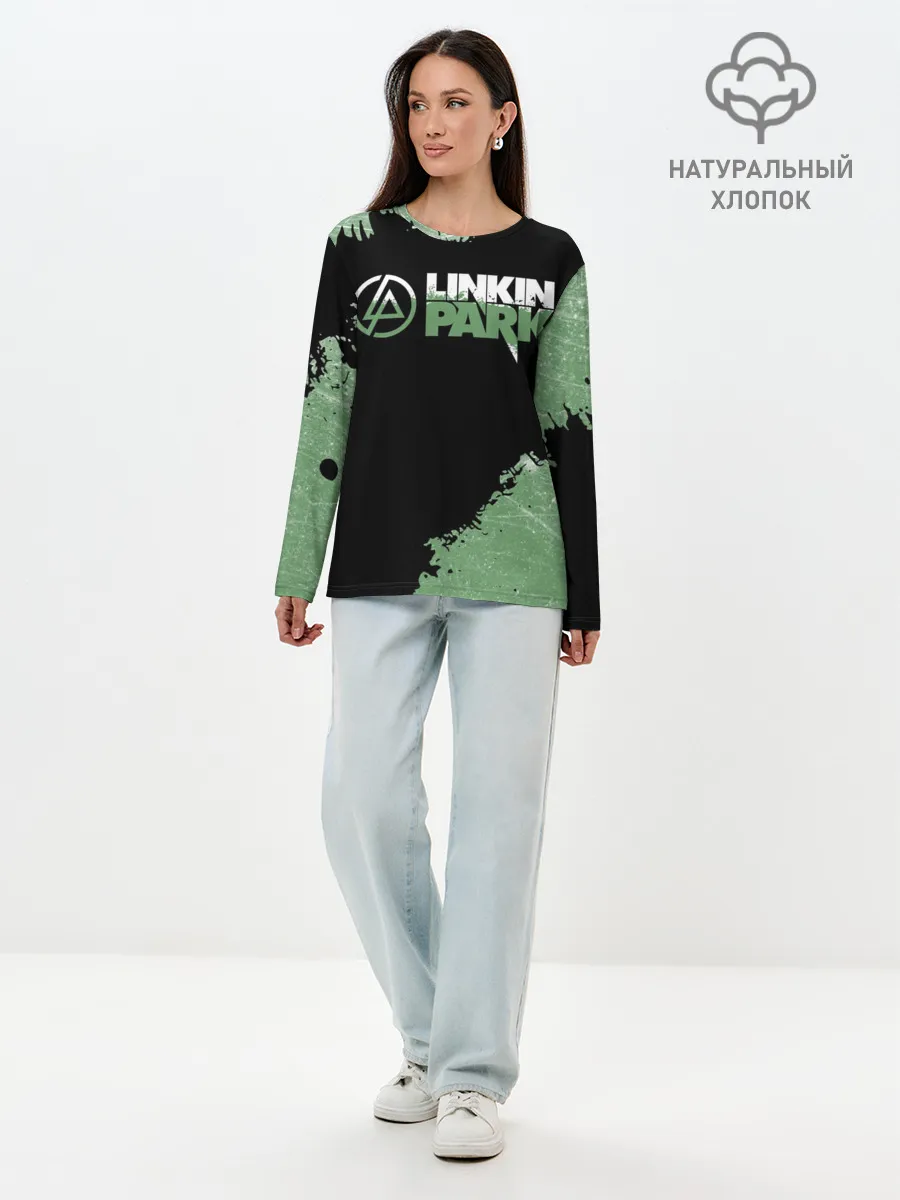 Лонгслив женский. Хлопок / Линкин Парк в стиле Гранж | Linkin Park
