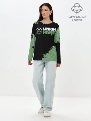 Лонгслив женский. Хлопок / Линкин Парк в стиле Гранж | Linkin Park