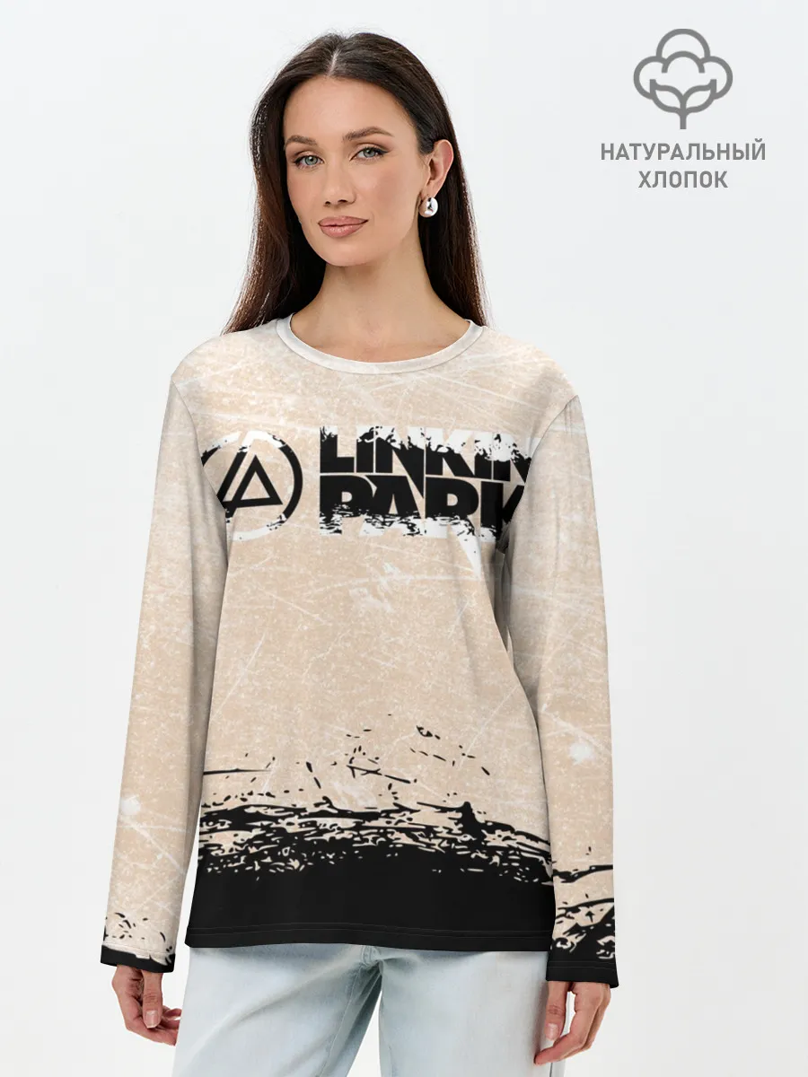 Лонгслив женский. Хлопок / Linkin Park | Рок Группа Линкин Парк