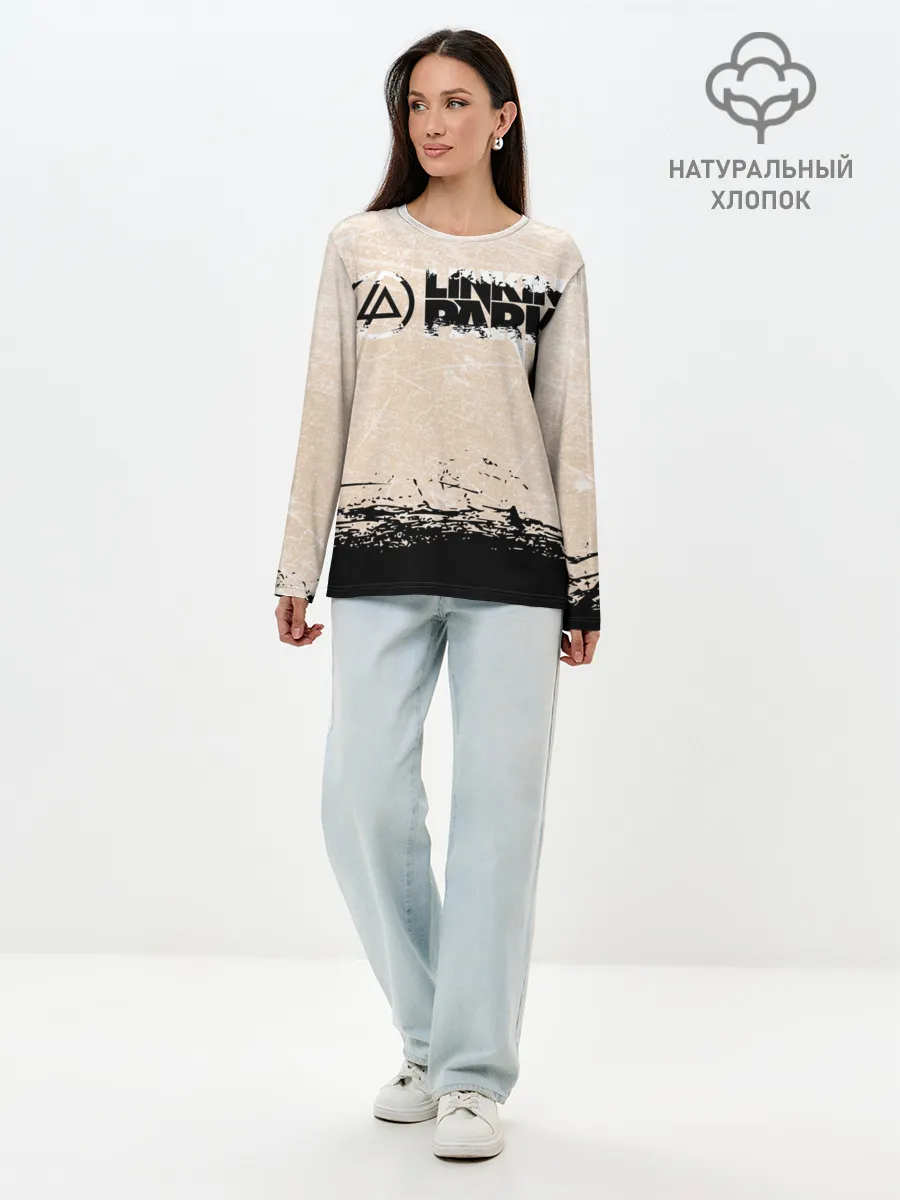 Лонгслив женский. Хлопок / Linkin Park | Рок Группа Линкин Парк