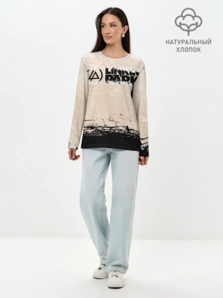 Лонгслив женский. Хлопок / Linkin Park | Рок Группа Линкин Парк