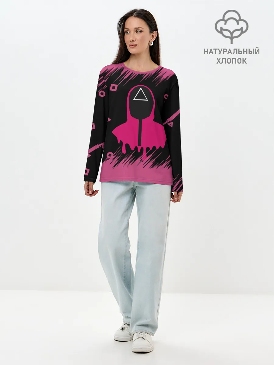 Лонгслив женский. Хлопок / SQUID GAME | ИГРА В КАЛЬМАРА/