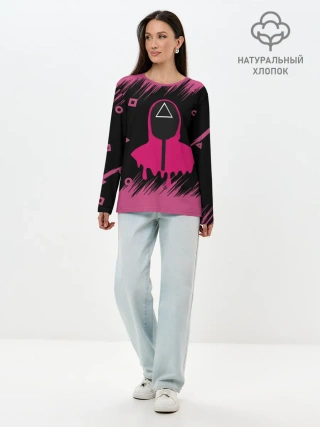 Лонгслив женский. Хлопок / SQUID GAME | ИГРА В КАЛЬМАРА/