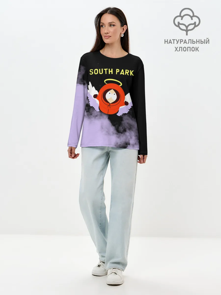 Лонгслив женский. Хлопок / Кенни реально умер | Южный парк