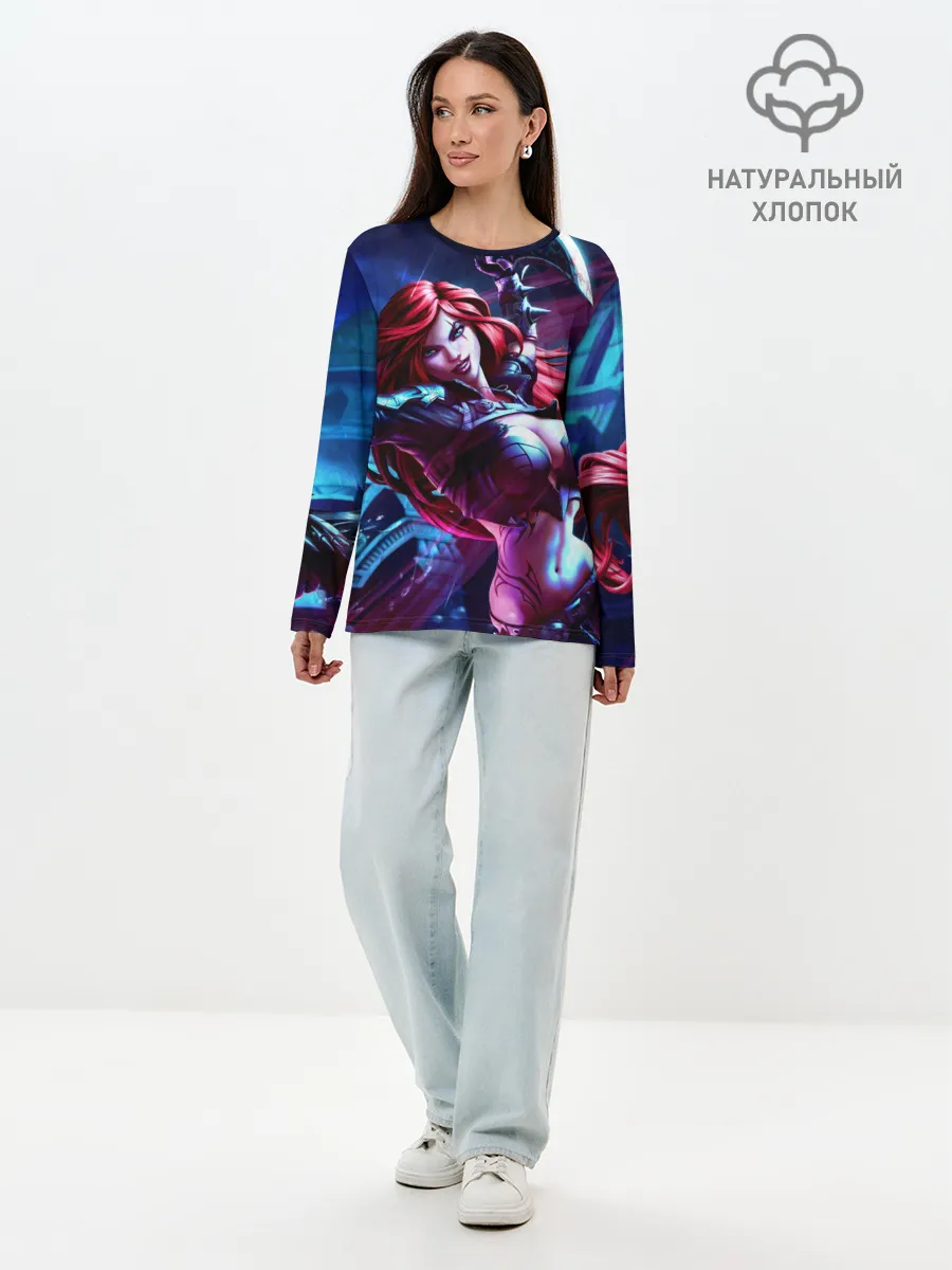 Лонгслив женский. Хлопок / Катарина League of legends