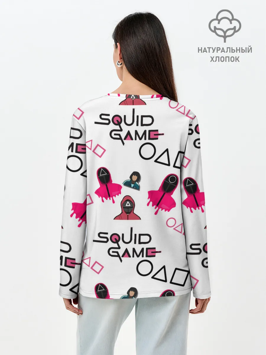 Лонгслив женский. Хлопок / игра в кальмара злодеи