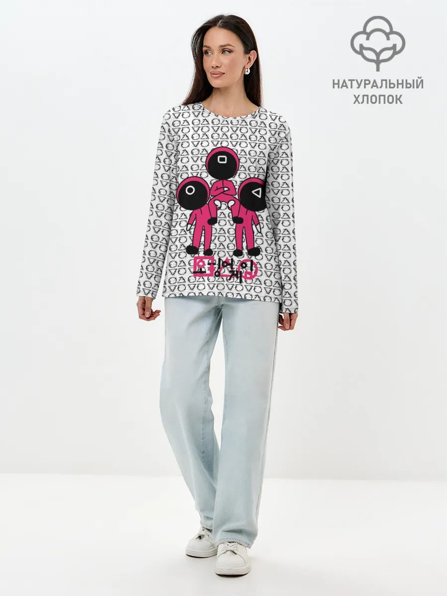 Лонгслив женский. Хлопок / Игра в кальмара / Squid Game/