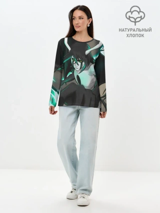 Лонгслив женский. Хлопок / Улькиорра Сифер . Ulquiorra