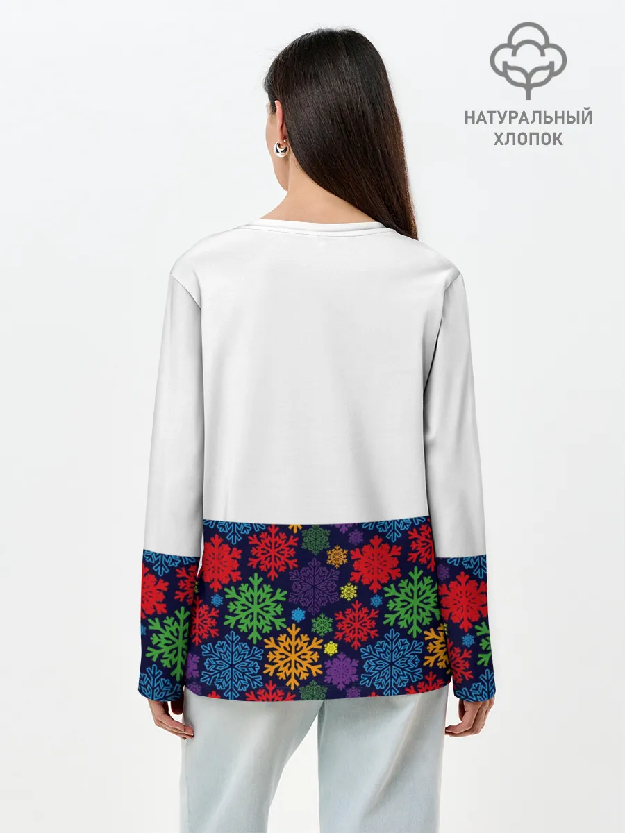 Лонгслив женский. Хлопок / Merry Christmas