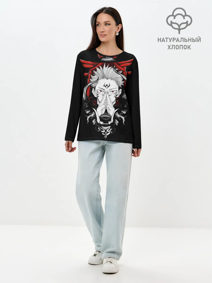 Лонгслив женский. Хлопок / ЗАКЛИНАНИЕ ИТАДОРИ СУКУНА