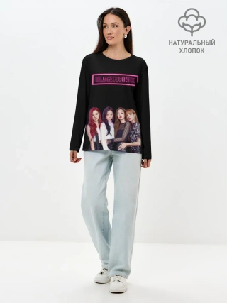 Лонгслив женский. Хлопок / BLACKPINK NEON