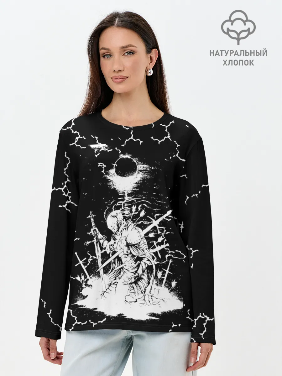 Лонгслив женский. Хлопок / dark souls / 2