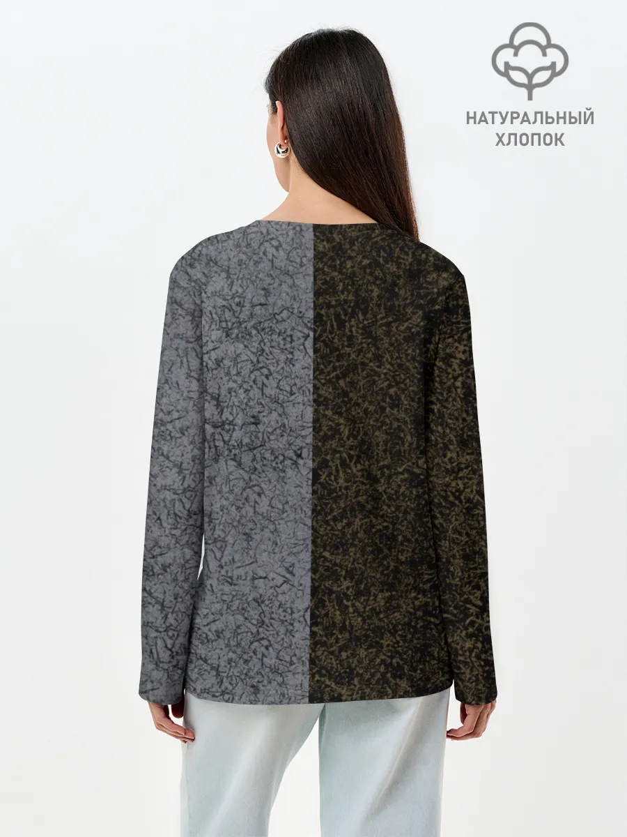 Лонгслив женский. Хлопок / Полярность металлических цветов