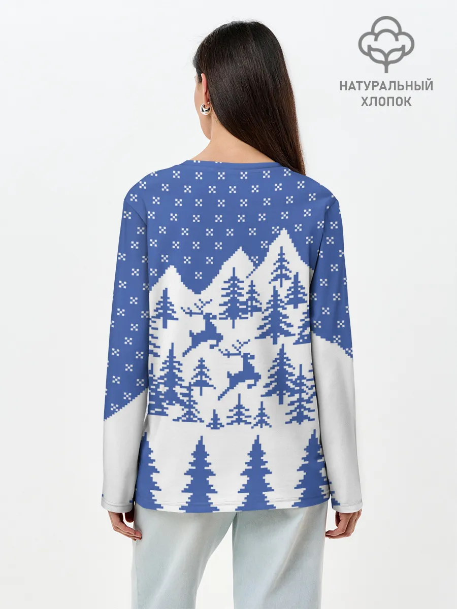 Лонгслив женский. Хлопок / Горные Олени