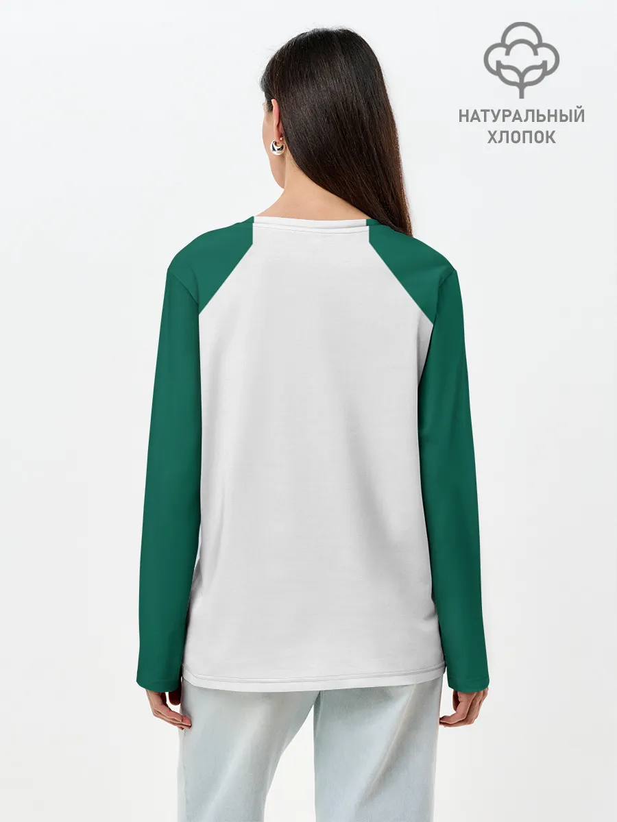 Лонгслив женский. Хлопок / Как в Игре в Кальмара. Футболка 456 игрока