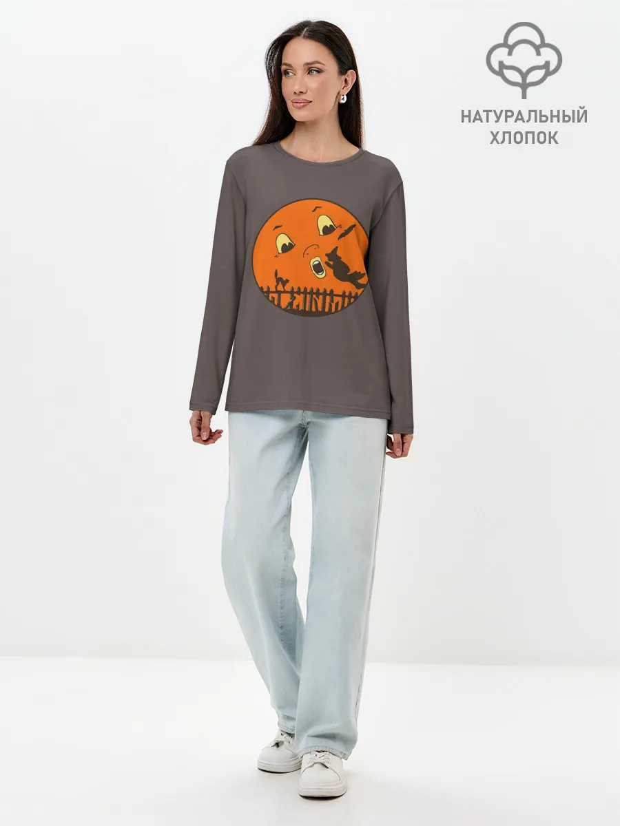 Лонгслив женский. Хлопок / Ожившая ночь