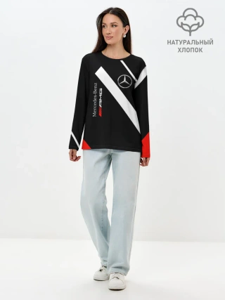 Лонгслив женский. Хлопок / Mercedes-AMG | Мерседес-АМГ