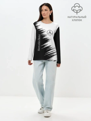 Лонгслив женский. Хлопок / mercedes benz