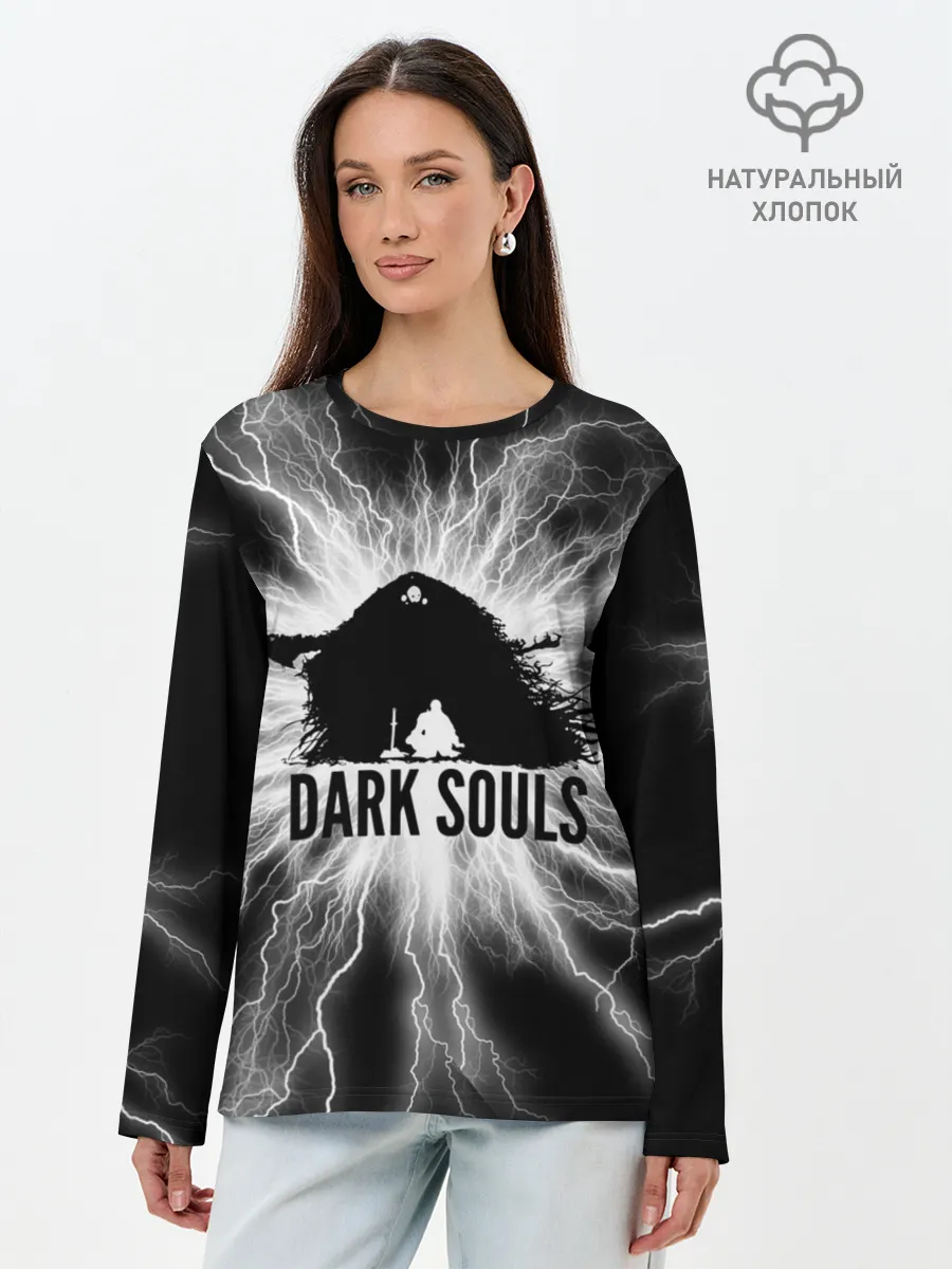 Лонгслив женский. Хлопок / dark souls remastered,