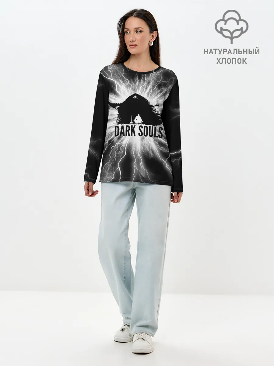 Лонгслив женский. Хлопок / dark souls remastered,