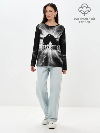 Лонгслив женский. Хлопок / dark souls remastered,