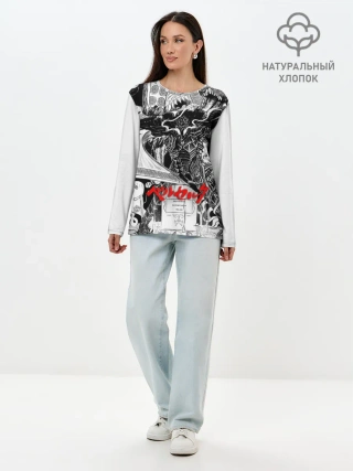 Лонгслив женский. Хлопок / АНИМЕ БЕРСЕРК | BERSERK