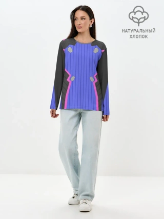 Лонгслив женский. Хлопок / НЕОНОВЫЙ КОСТЮМ / БРОНЯ / УНИСЕКС