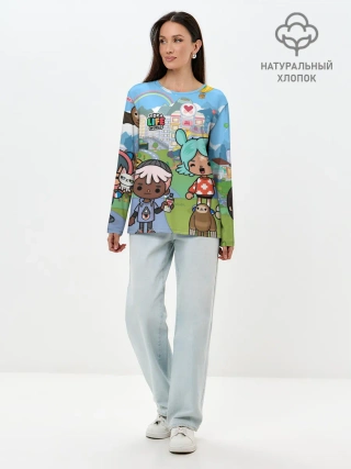 Лонгслив женский. Хлопок / Toca Boca | Мир